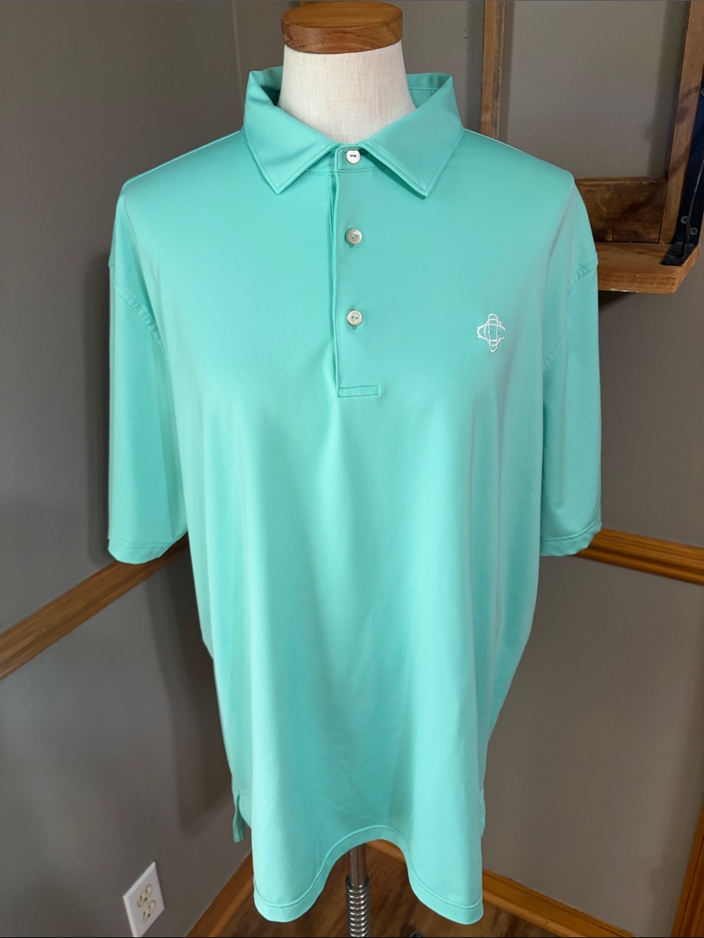 Peter Millar Men's Mint Performance summer comfort Polo Shirt size XL